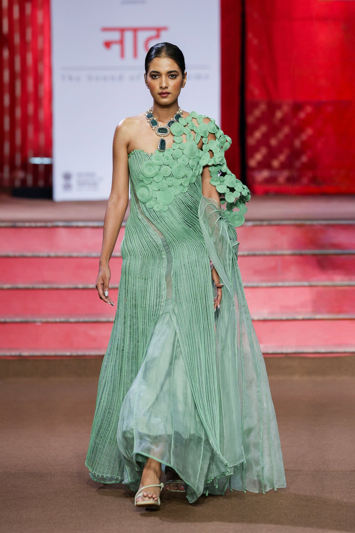 SAGE SPIRAL GOWN