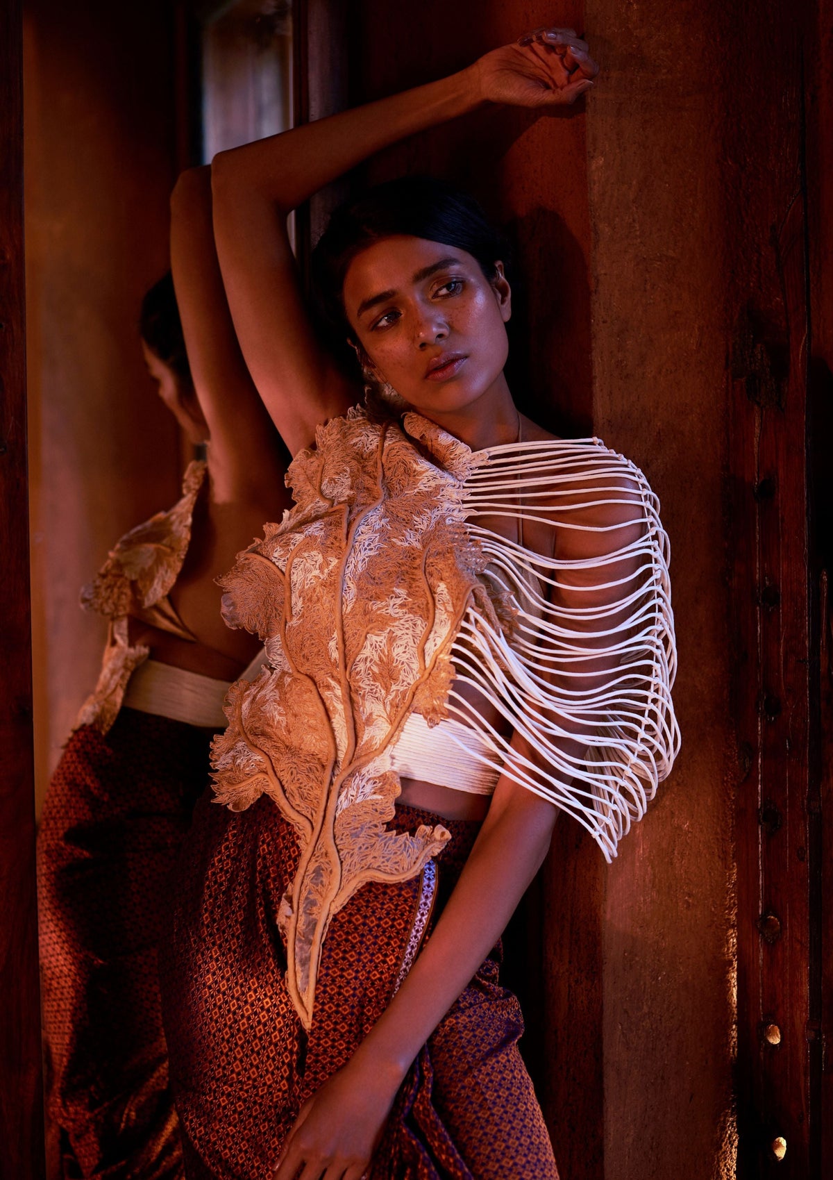 Off-White Coral Corded Top