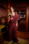 Corset Metallic Draped Saree