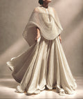 Corded Dupatta Cape Set