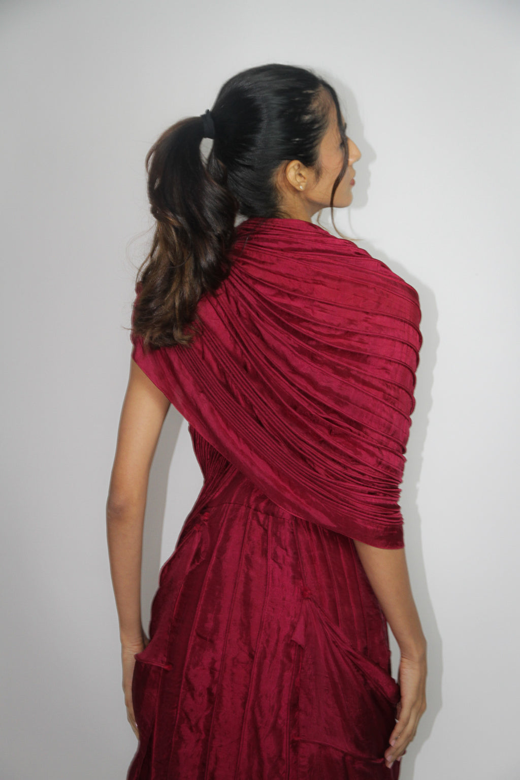 Corded Drape Gown