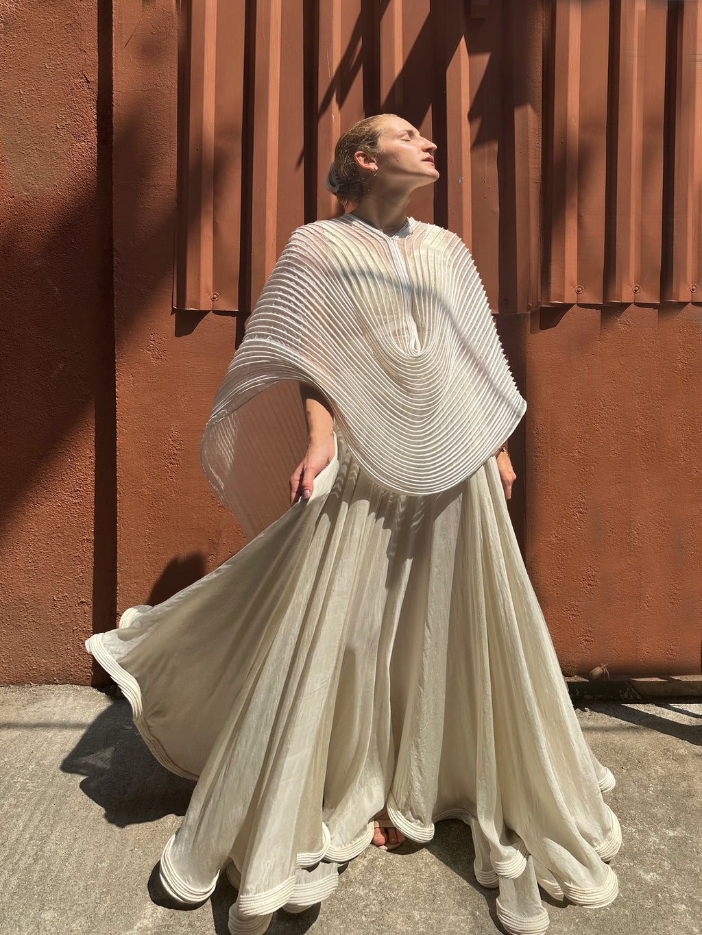 Corded Dupatta Cape Set
