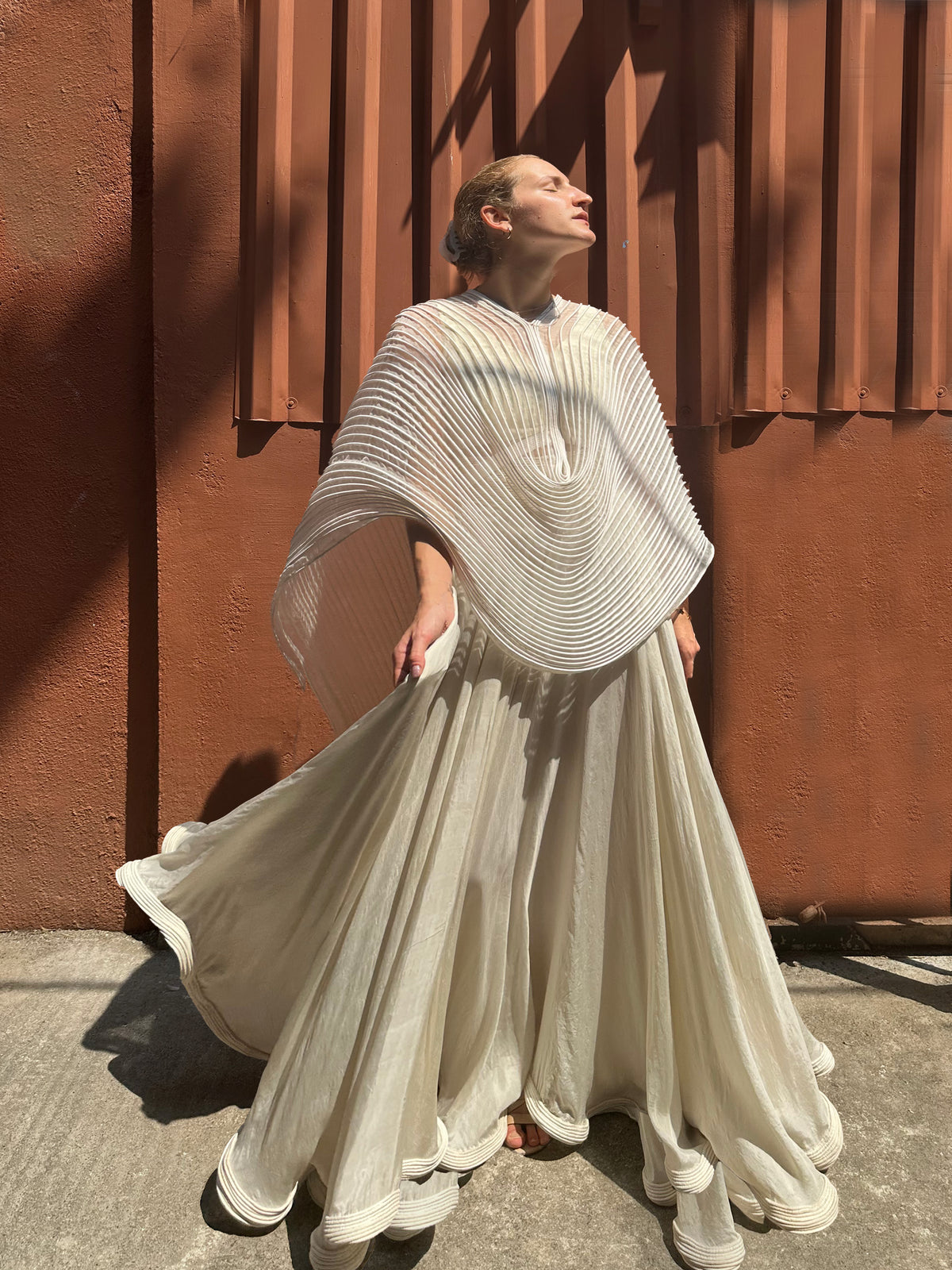 Corded Dupatta Cape Set
