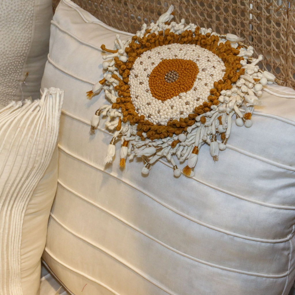 Pleated Silk Cushion