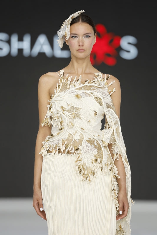 DRIPPING CORAL TOP & CORDED SKIRT