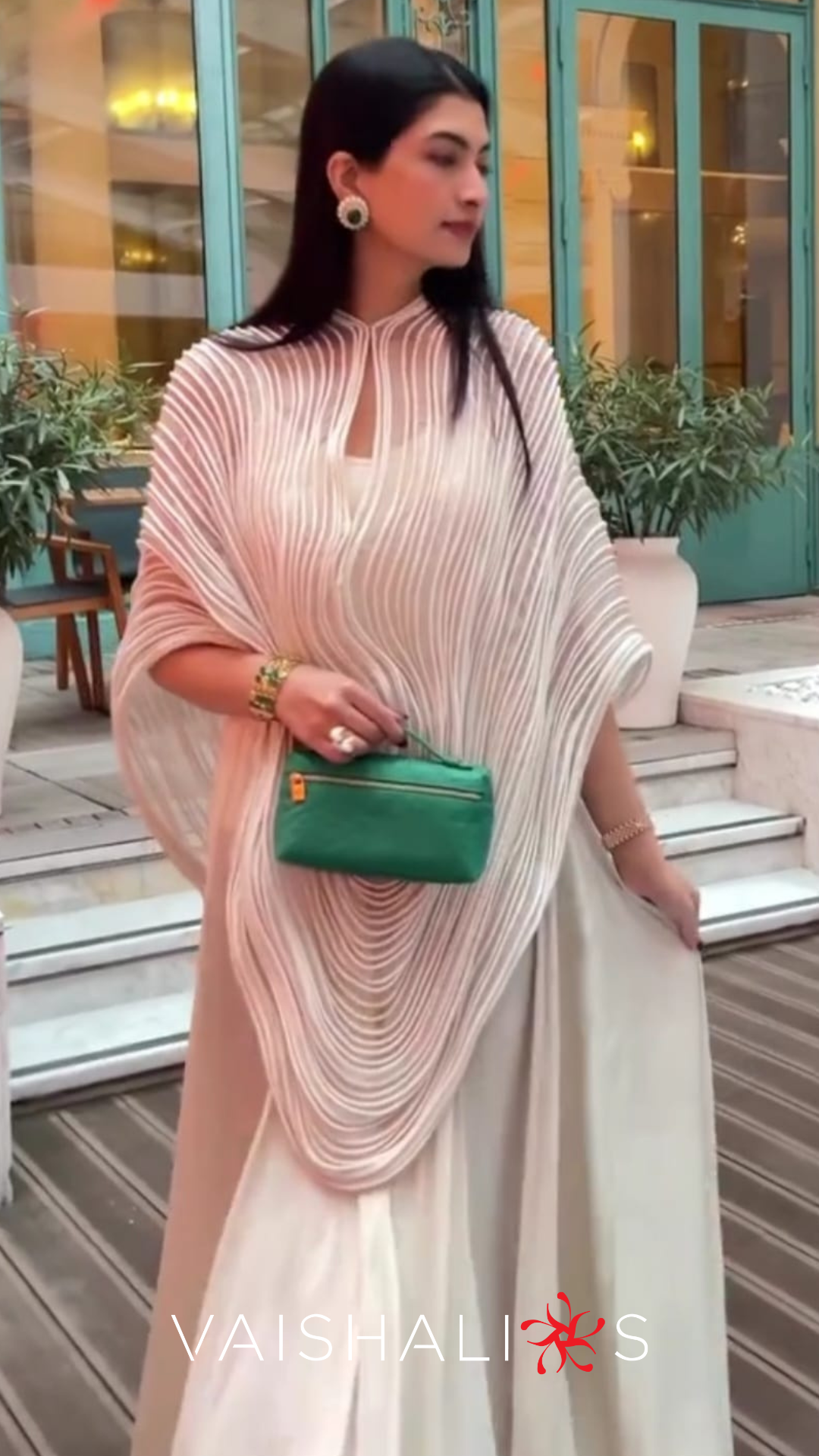 Corded Dupatta Cape Set