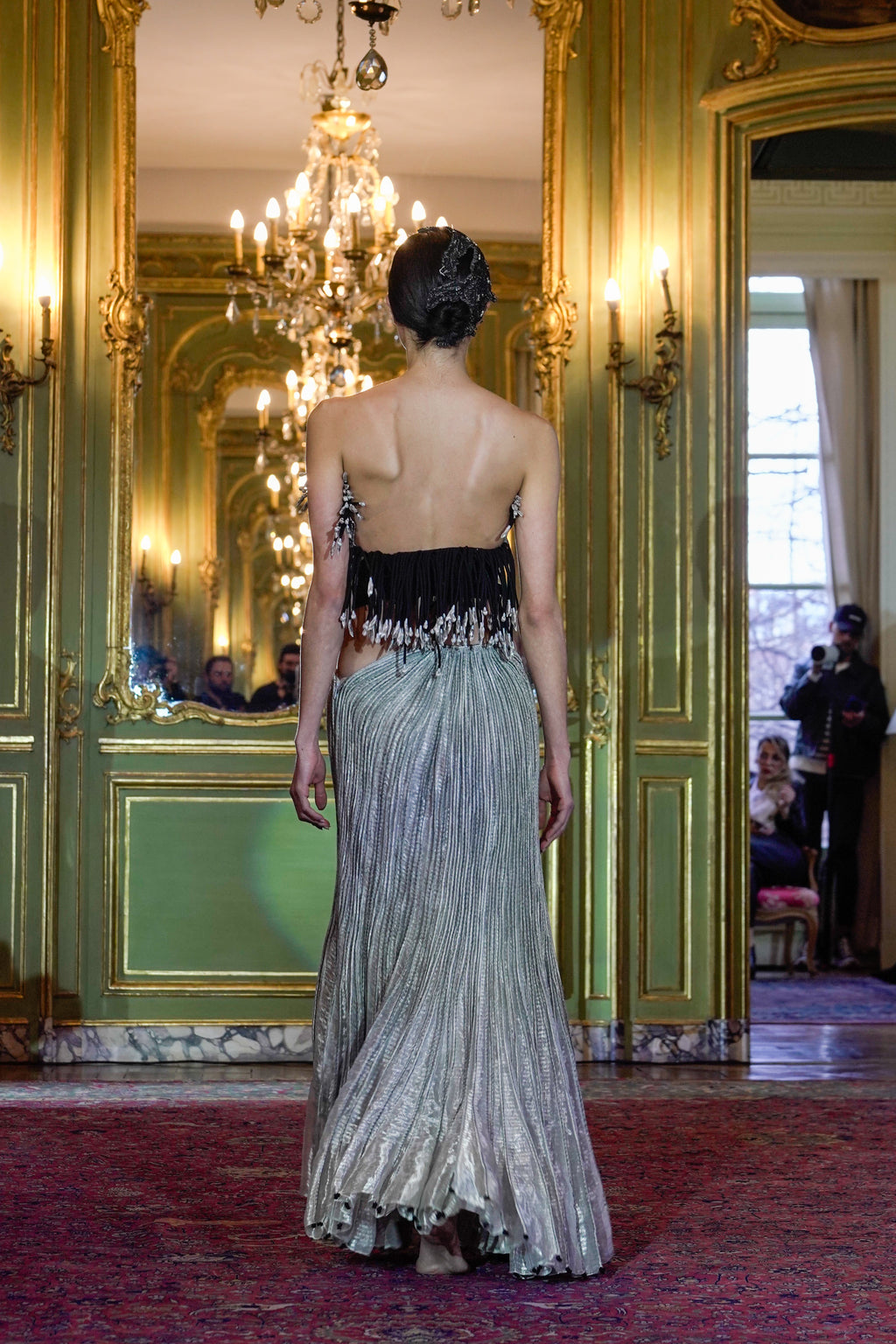 Shimmering Skirt with Waist Detail