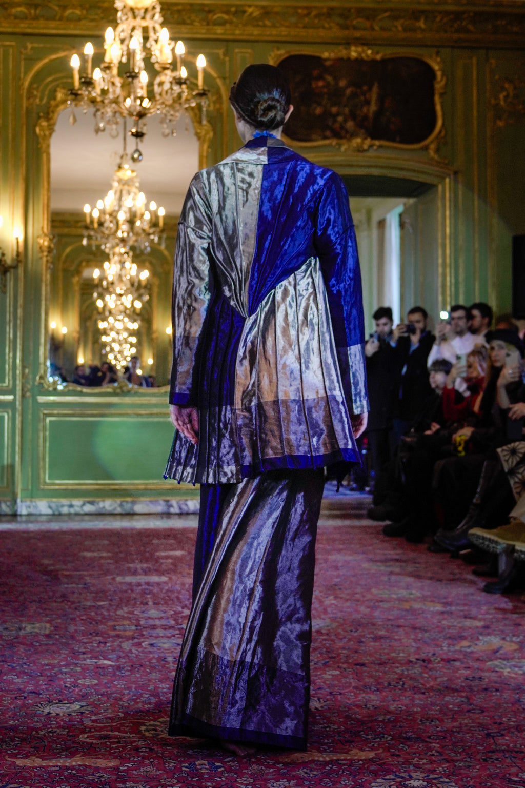 Dual Tone Shimmering Jacket & Trouser Set
