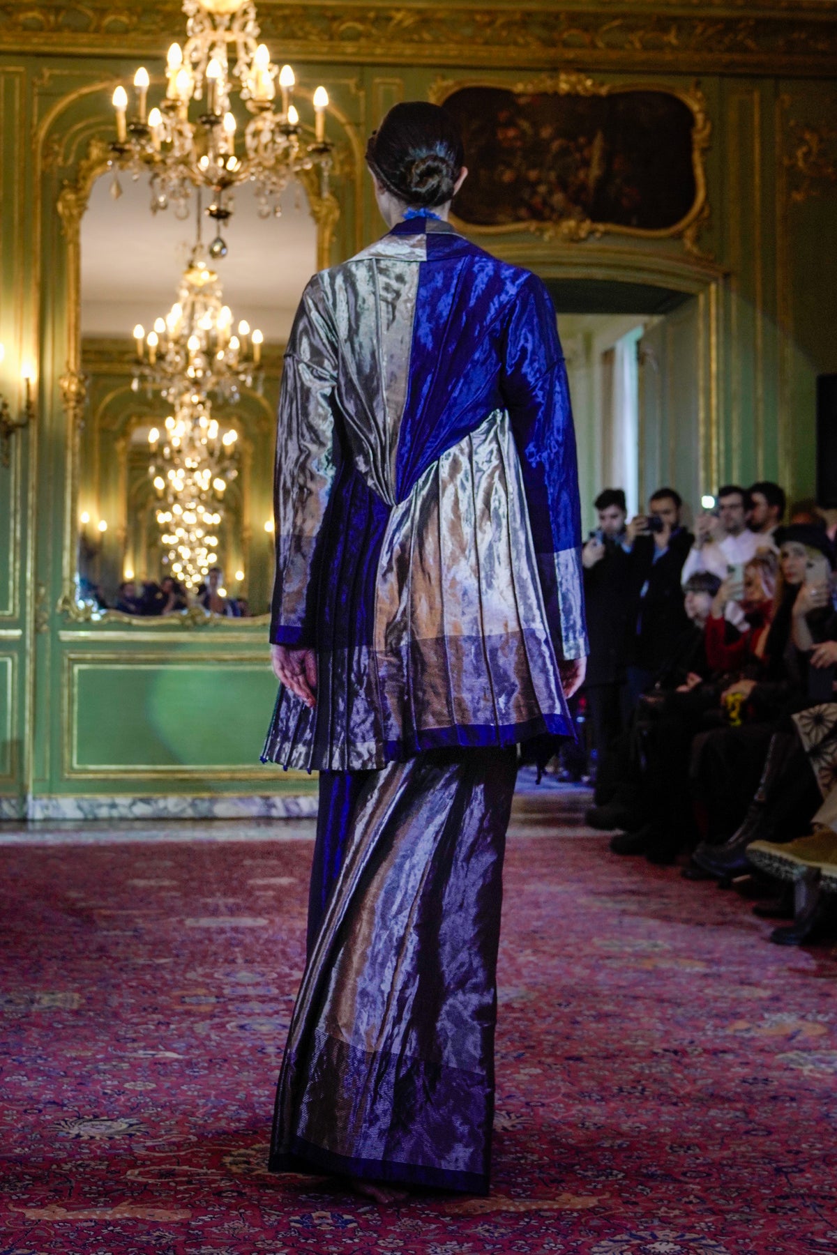Dual Tone Shimmering Jacket & Trouser Set