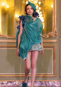 Blue Corded Top with Skirt