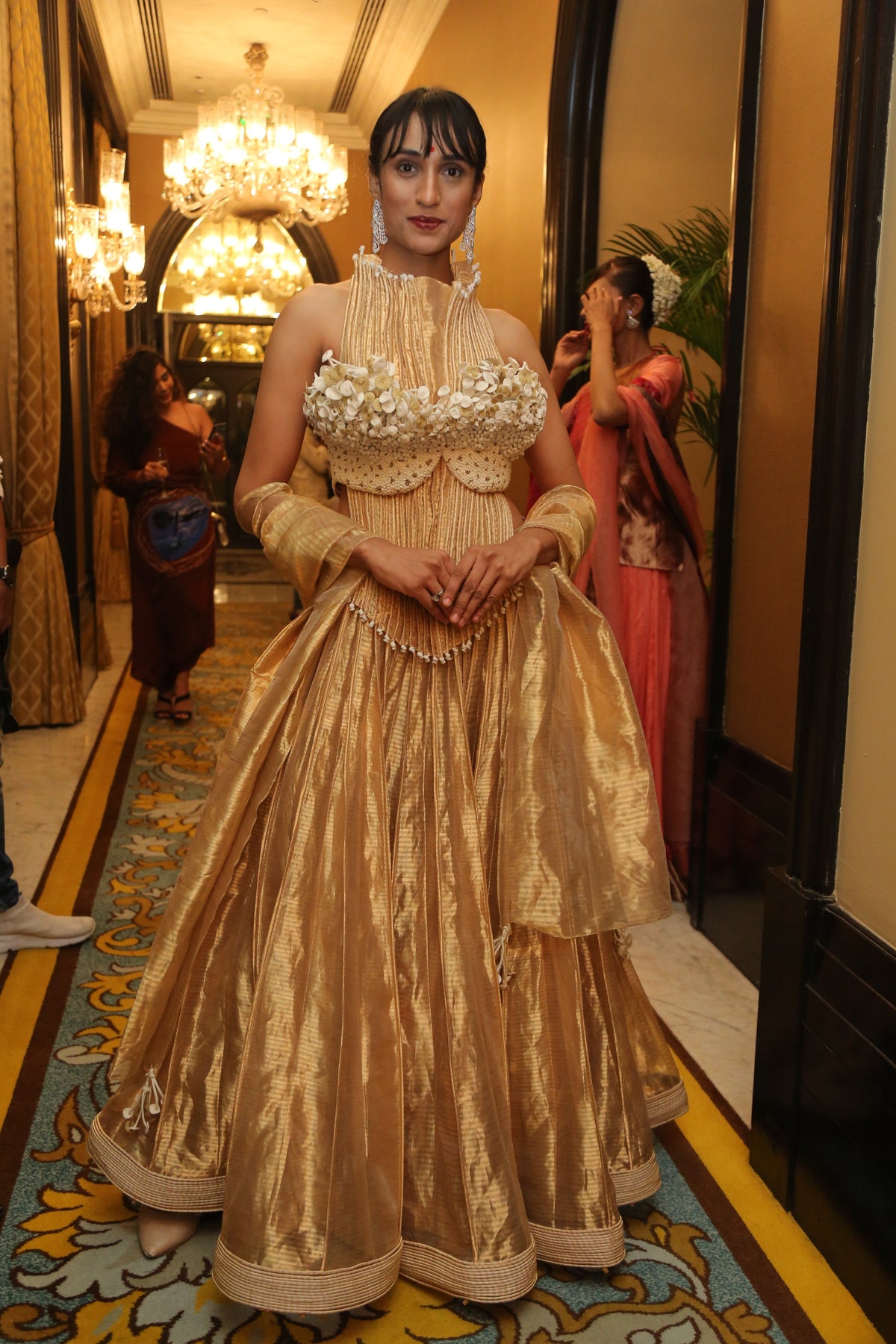 Golden Silk by Silk Skirt with Cording
