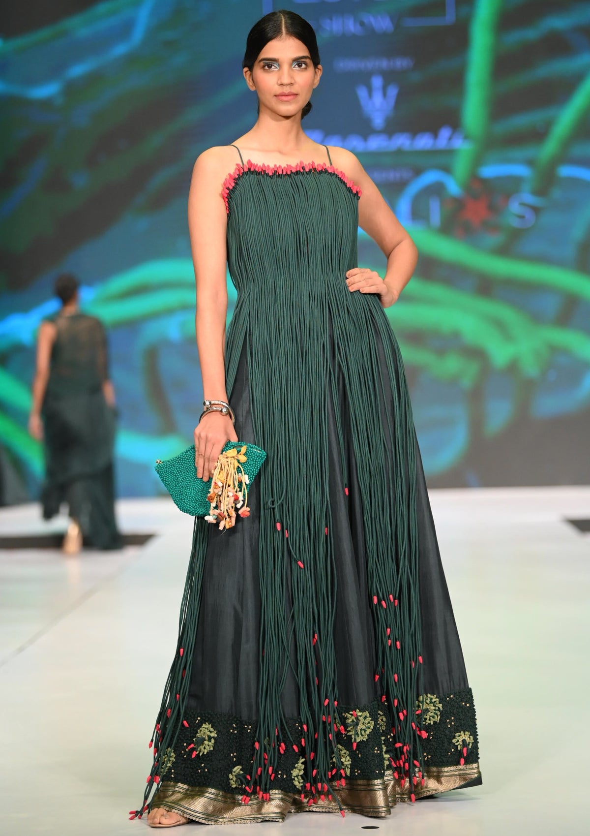 Forest Green Lehenga Skirt