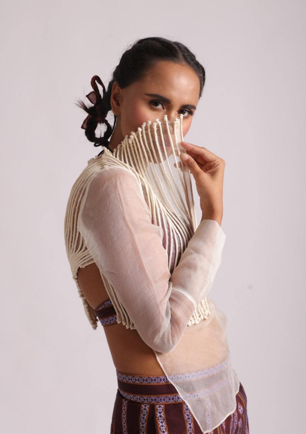 White Corded Top