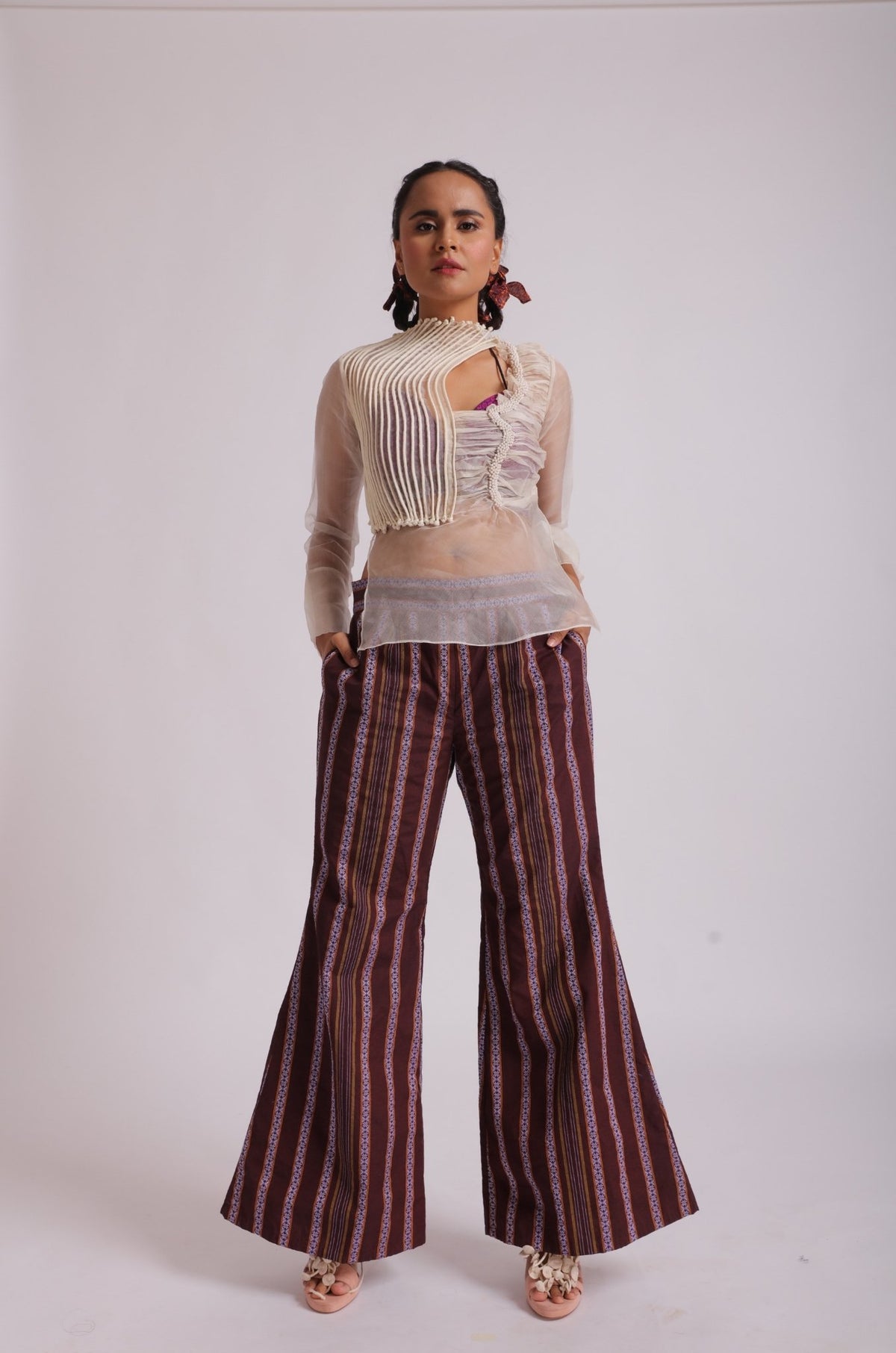 White Corded Top