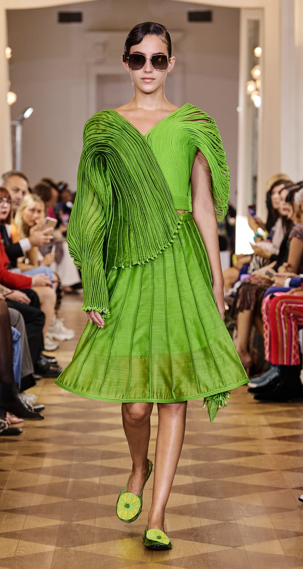 Lime Green Half Corded Top